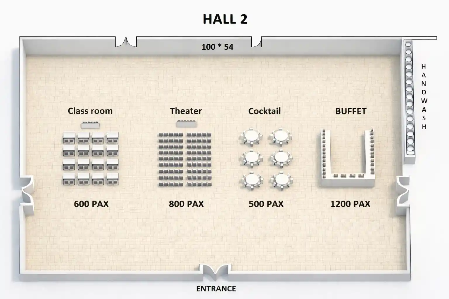 Kodam Convention Hall 2 Layout